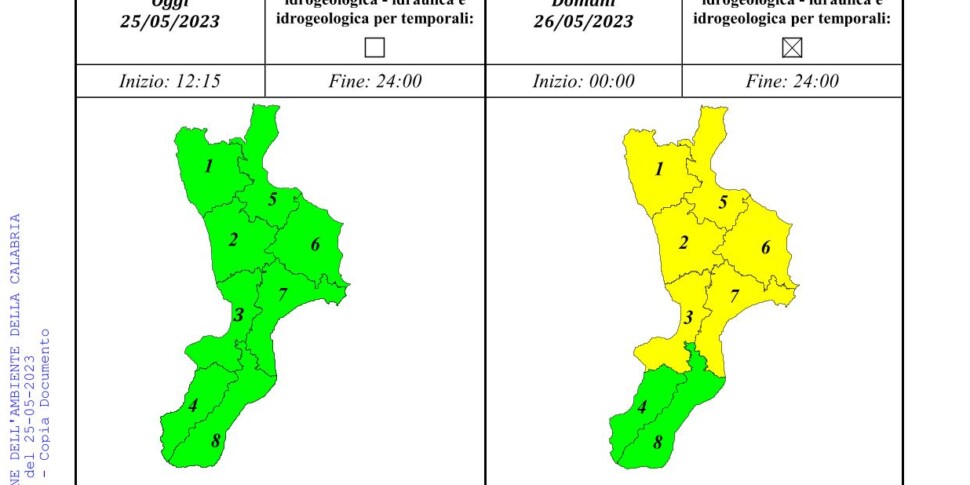 Torna Il Maltempo In Calabria Allerta Gialla Su Tutta La Regione