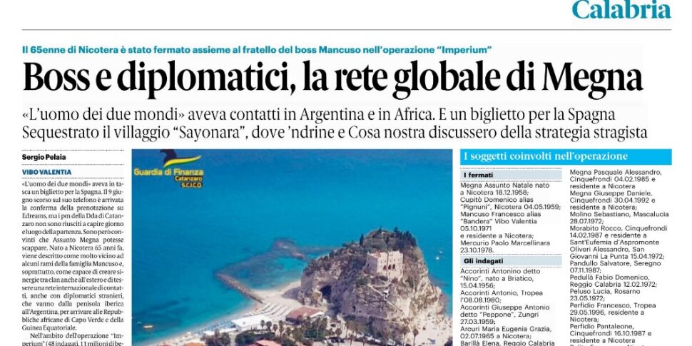 Rassegna Stampa Edizioni Calabria Gazzetta Del Sud