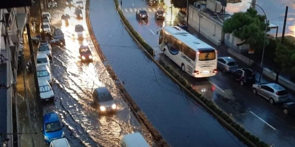 Messina il viale della Libertà come una laguna preoccupazione tra i