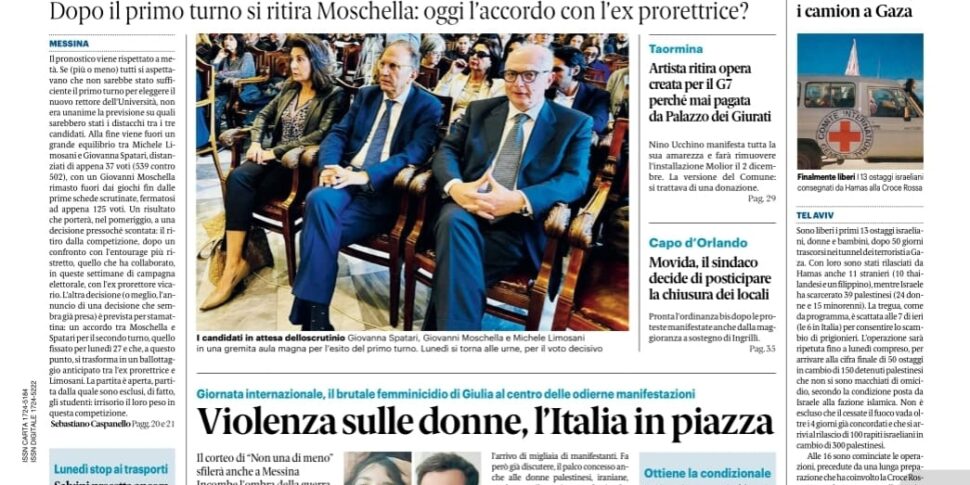 Rassegna Stampa Edizione Messina Gazzetta Del Sud