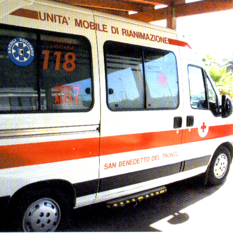 Un'ambulanza del servizio 118