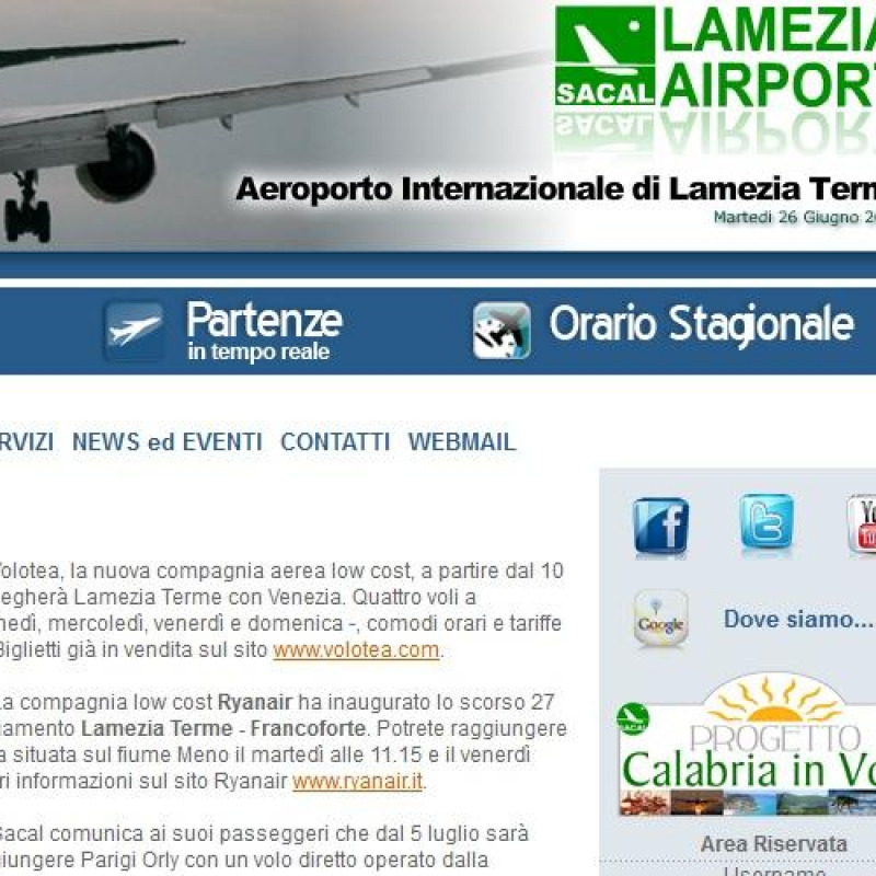 aeroporto lamezia sito