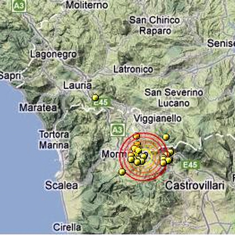 TERREMOTO TRA CALABRIA E BASILICATA