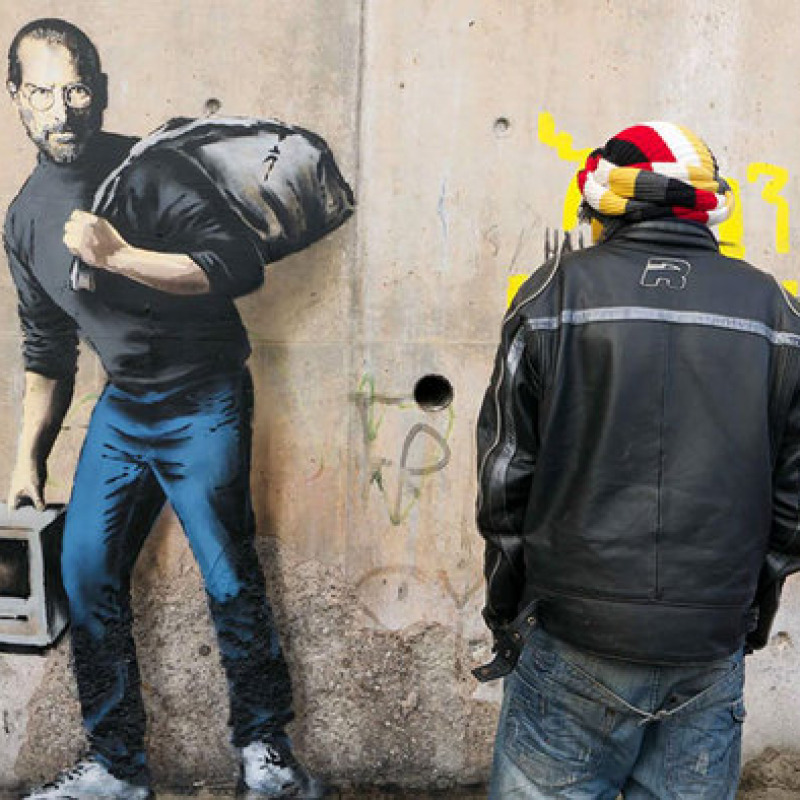 Steve Jobs secondo Banksy