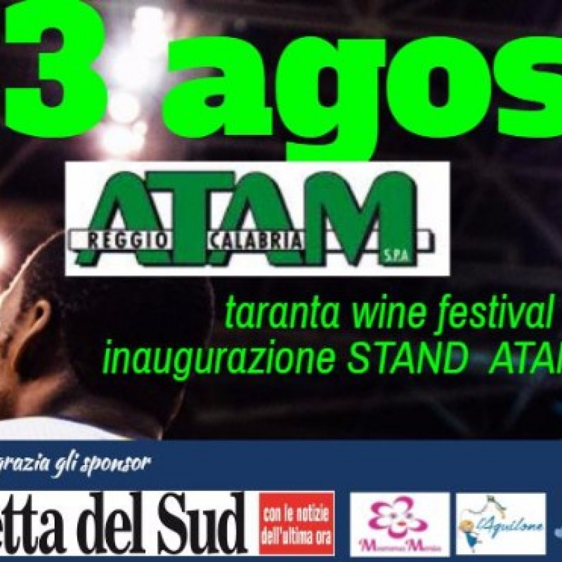 Lo stand dell'Atam al Taranta Wine Festival