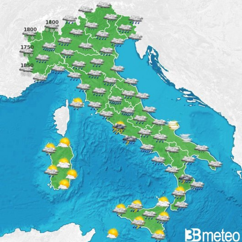 Maltempo, allerta in Calabria e Sicilia