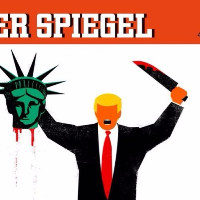 Sulla copertina di "Der Spiegel" Trump decapita statua Libertà