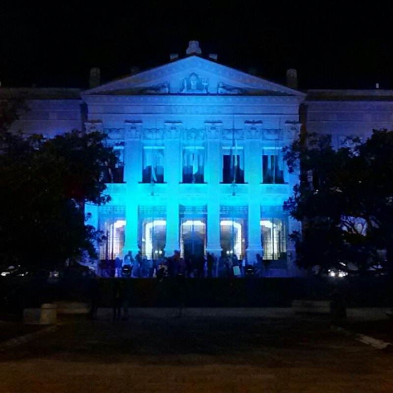 Autismo, Palazzo Zanca s'illumina di blu