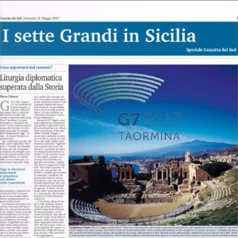 Con la "Gazzetta" inserto speciale sul G7 di Taormina