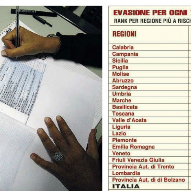 Evasione record in Calabria