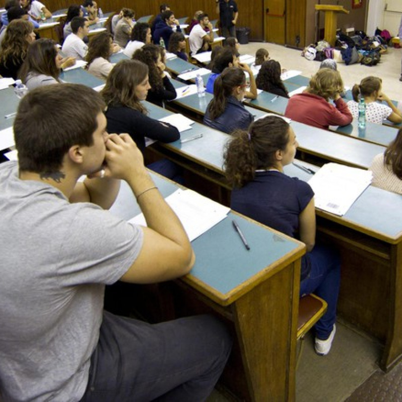 Studenti in un'aula universitaria (foto d'archivio)