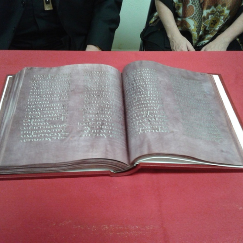 La copia facsimile del Codex Purpureus Rossanensis