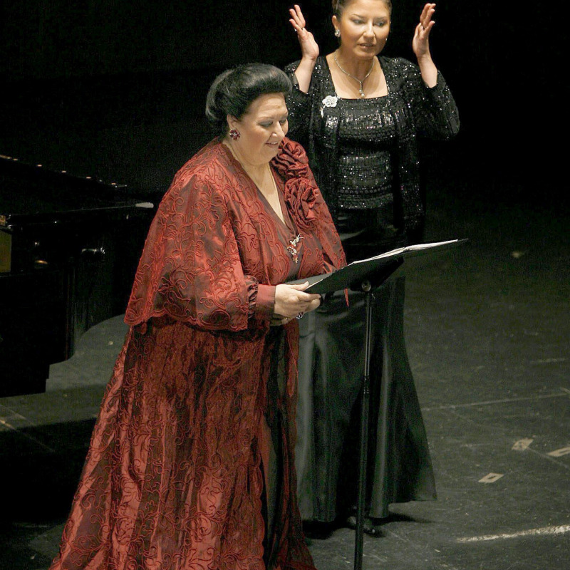 Montserrat Caballé durante un concerto