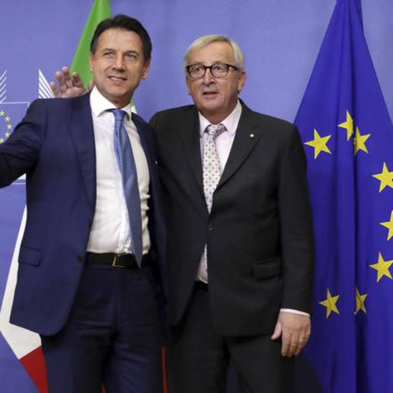 Giuseppe Conte e Jean-Claude Juncker