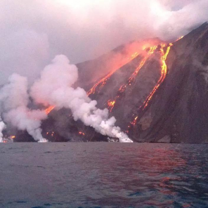 Un'immagine della grossa eruzione del 2014