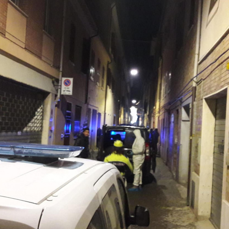 Il luogo dell'omicidio a Pesaro
