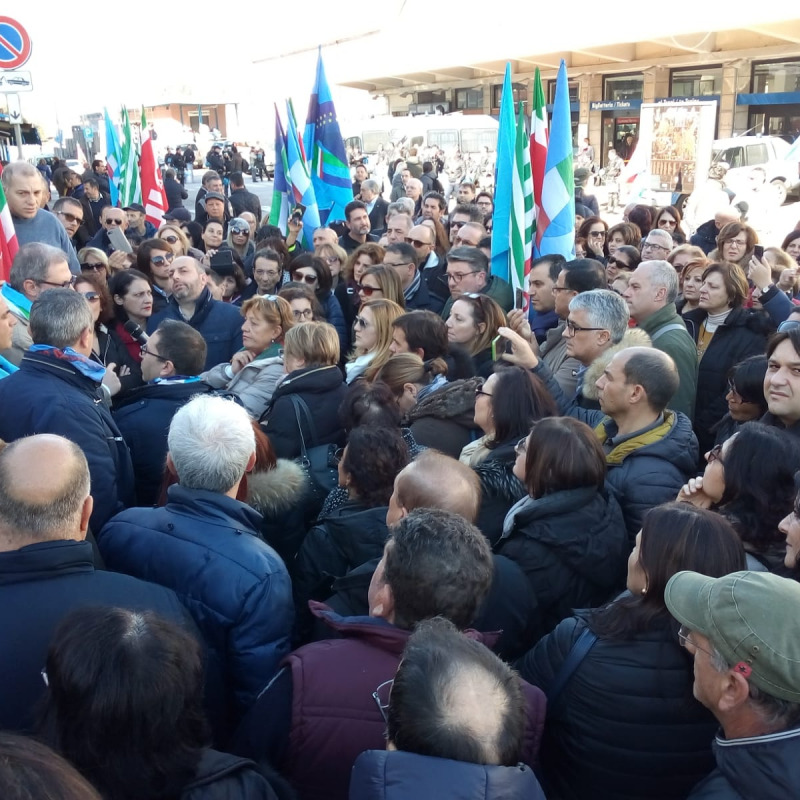 Una delle proteste degli Lsu della Calabria