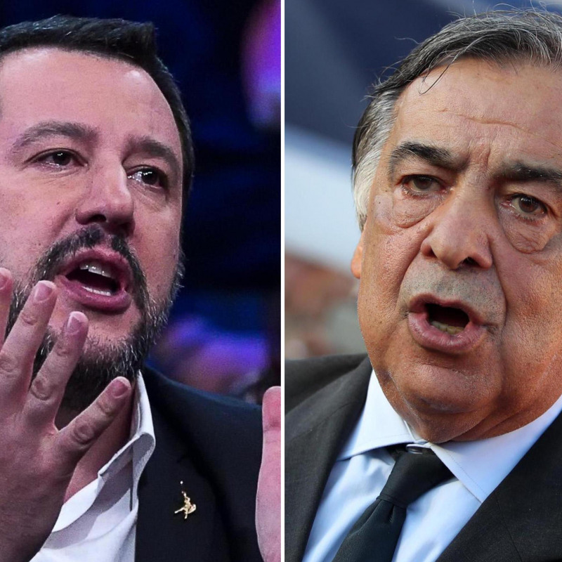 Matteo Salvini e Leoluca Orlando