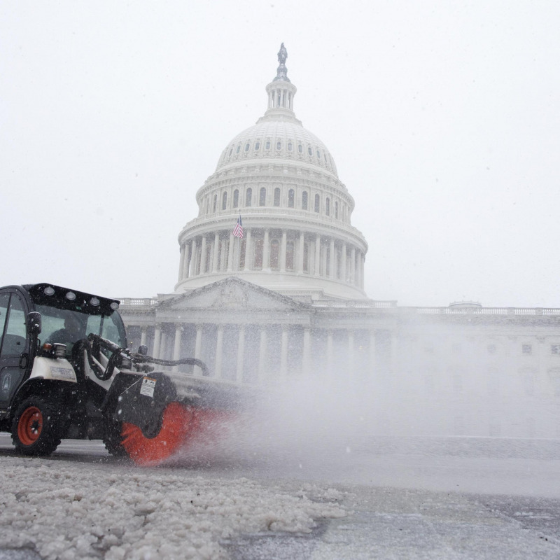 Freddo e neve anche a Washington