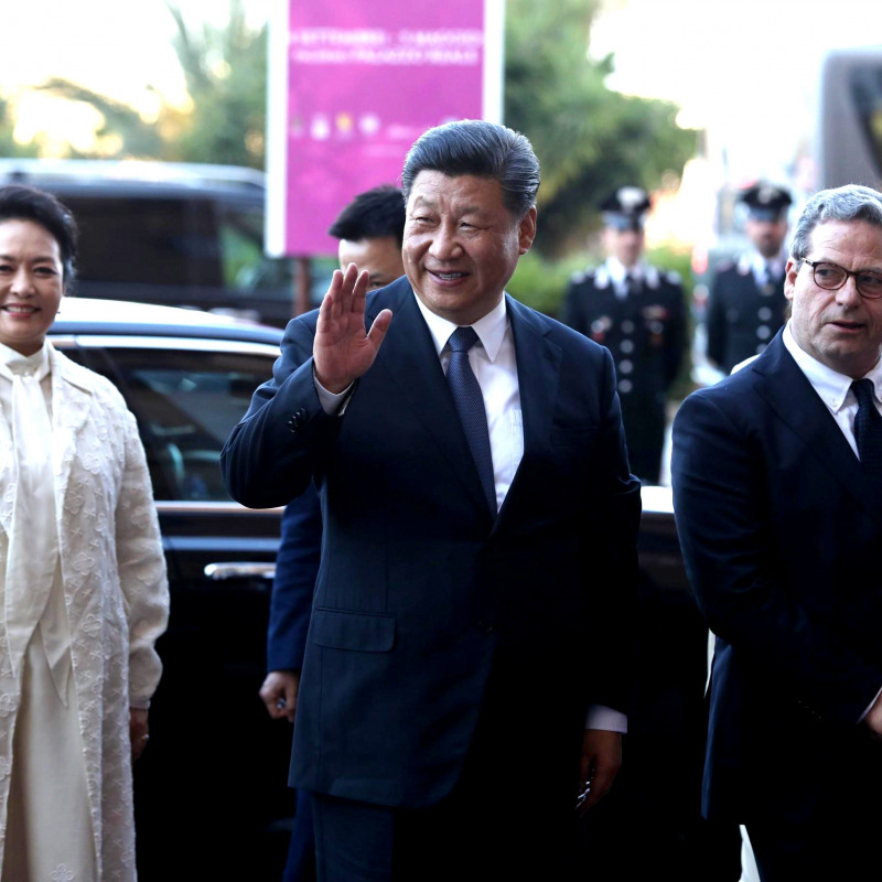 Xi Jinping e Nello Musumeci