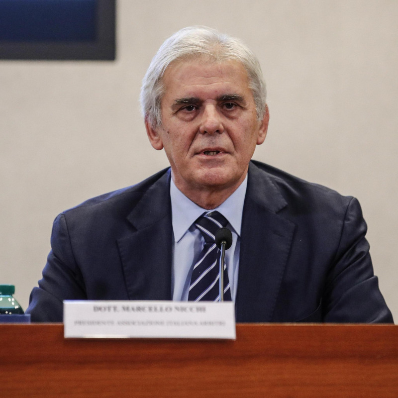 Il presidente nazionale dell'associazione italiana arbitri Marcello Nicchi, ospite a Soverato