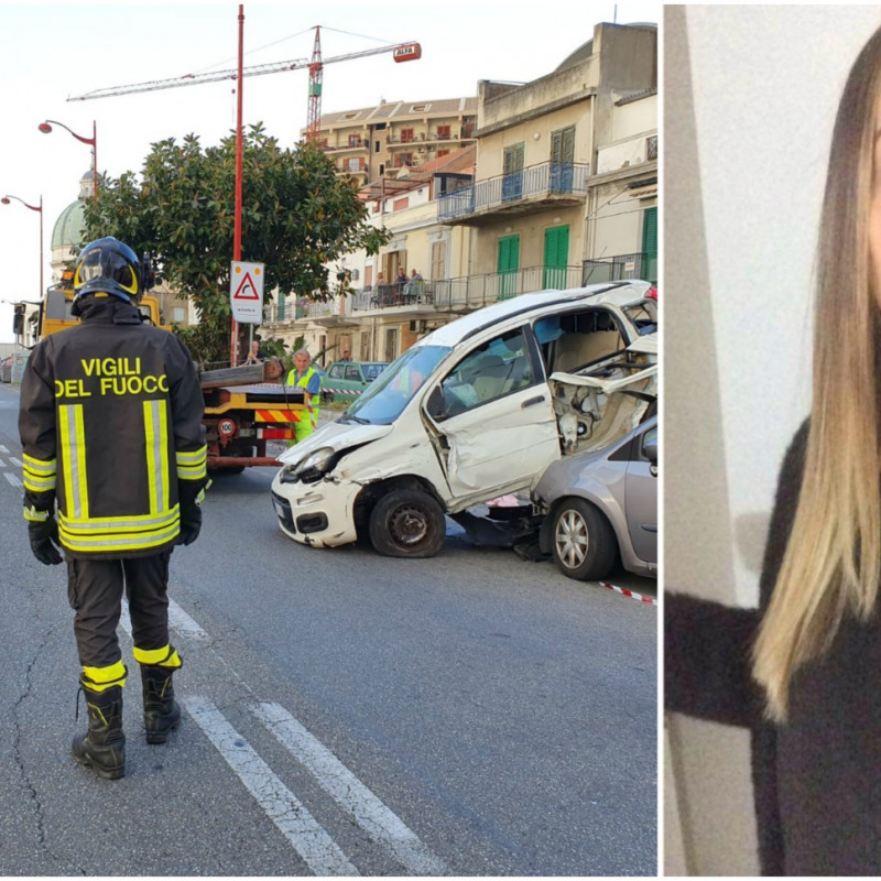 L'incidente e a destra Martina Carbonaro