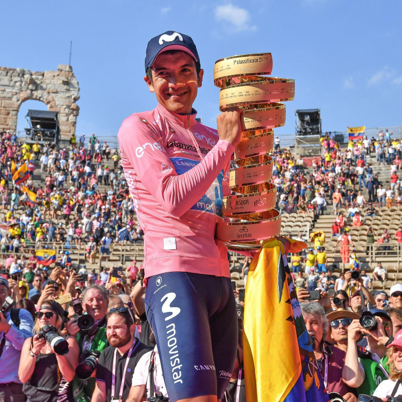 Richard Carapaz, vincitore dell'ultima edizione del Giro d'Italia