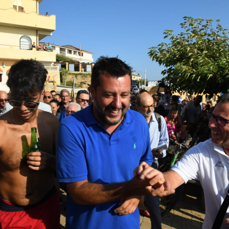 Salvini ieri a Isola Capo Rizzuto