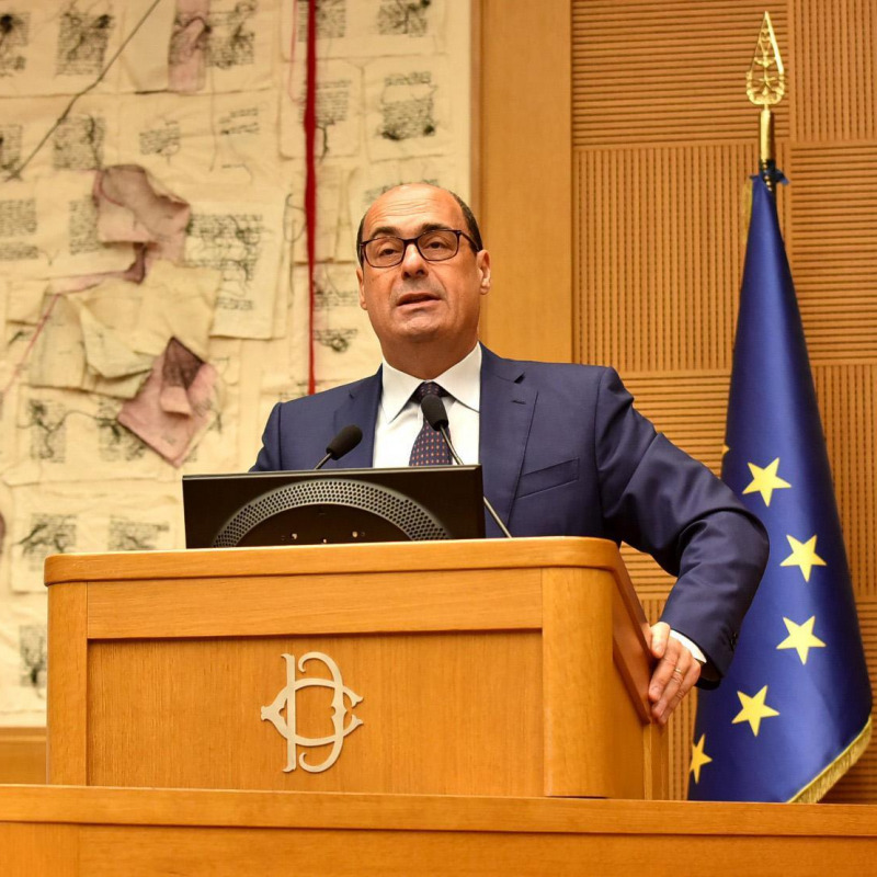 Il segretario del Pd Nicola Zingaretti alla direzione del partito