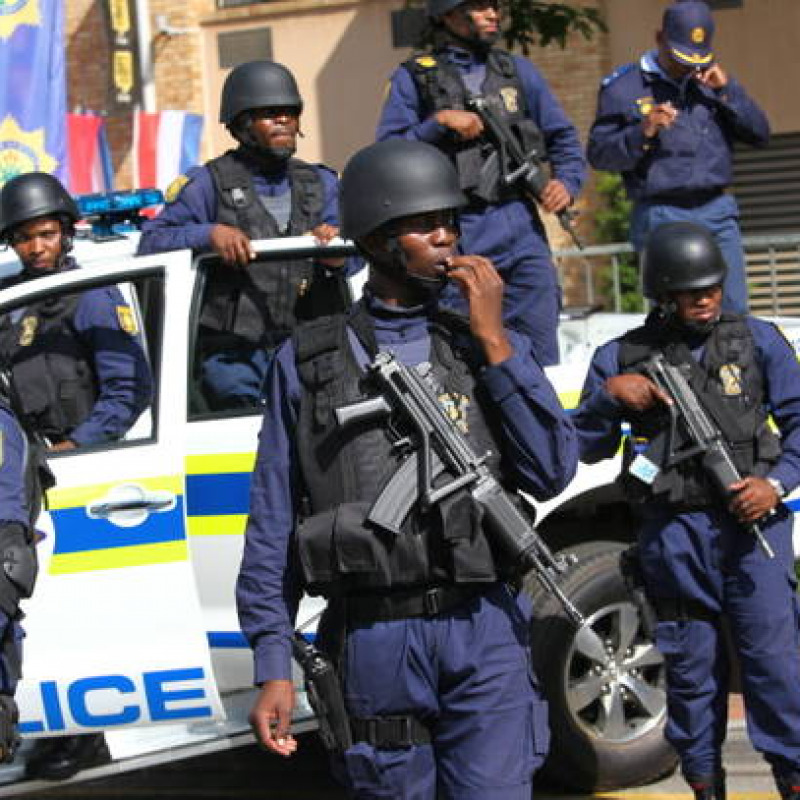 La polizia sudafricana (foto d'archivio)