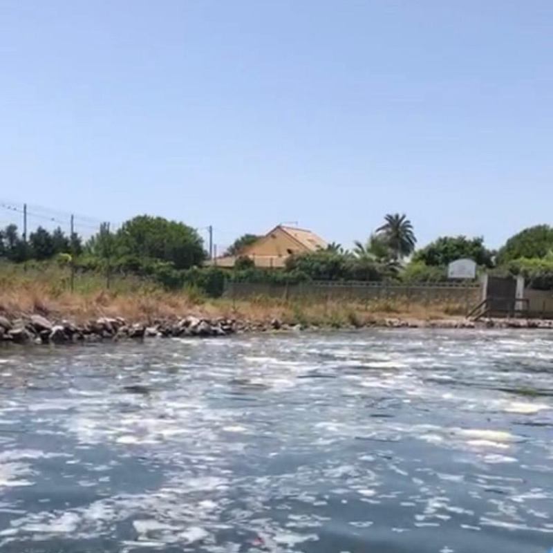 Messina, ondate di rifiuti e schiume sospette: allarme inquinamento nel lago di Ganzirri - Foto