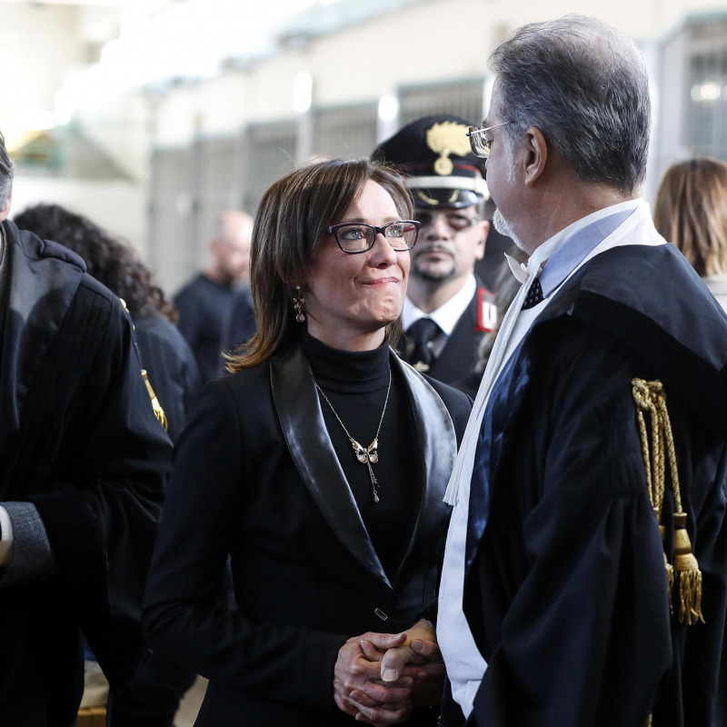 Ilaria Cucchi, sorella di Stefano, con l'avvocato Fabio Anselmo
