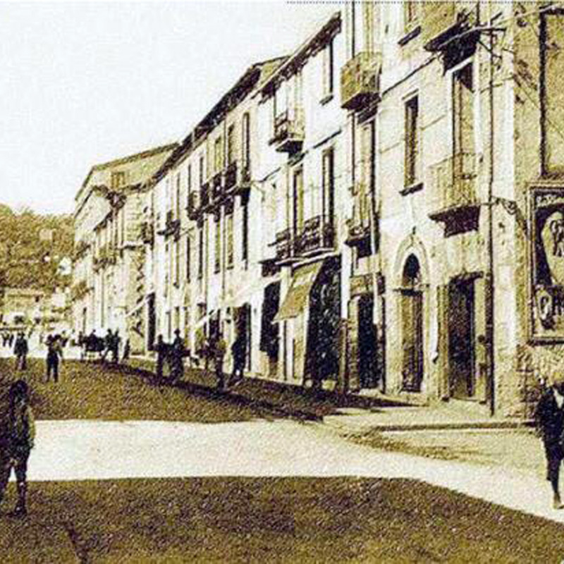 Foto storica di Cosenza, il cui centro fece da sfondo alle vicende di Caterina Greco