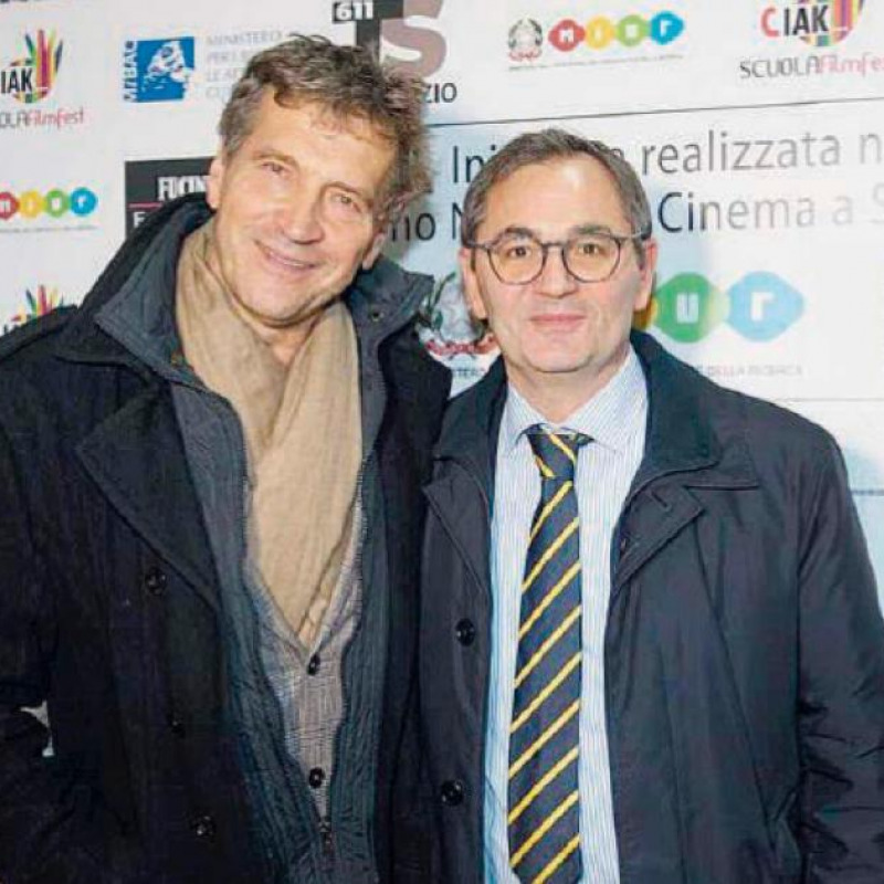Il regista Giacomo Campiotti con il giudice Roberto Di Bella
