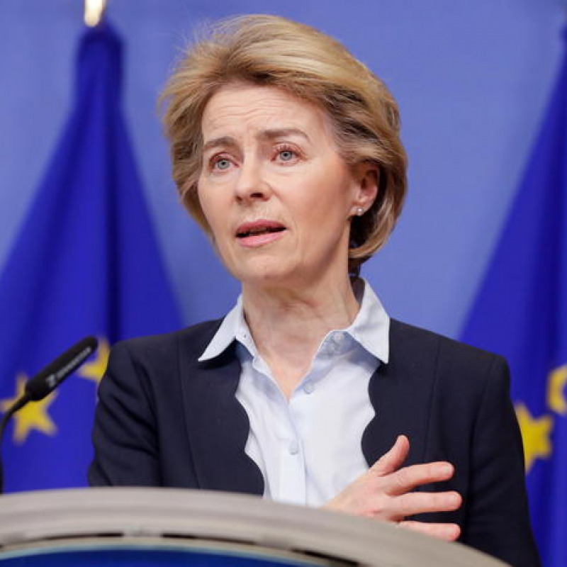 La presidente della Commissione Ue Ursula von der Leyen