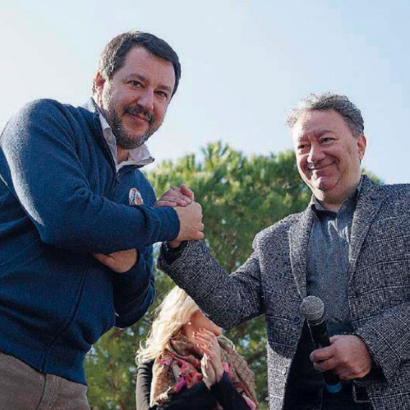 Antonio Trifoli con Matteo Salvini