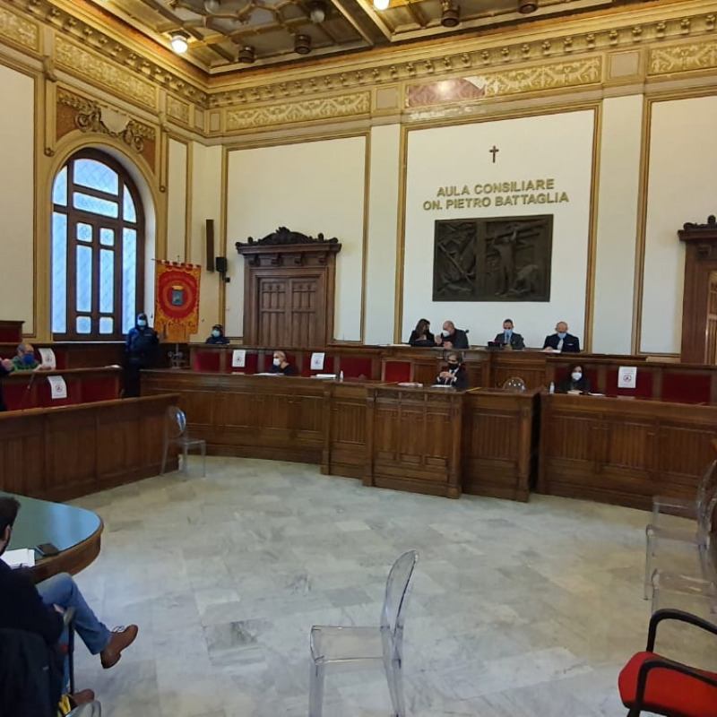 L'aula "Piero Battaglia" dove si riunisce il Consiglio comunale di Reggio Calabria