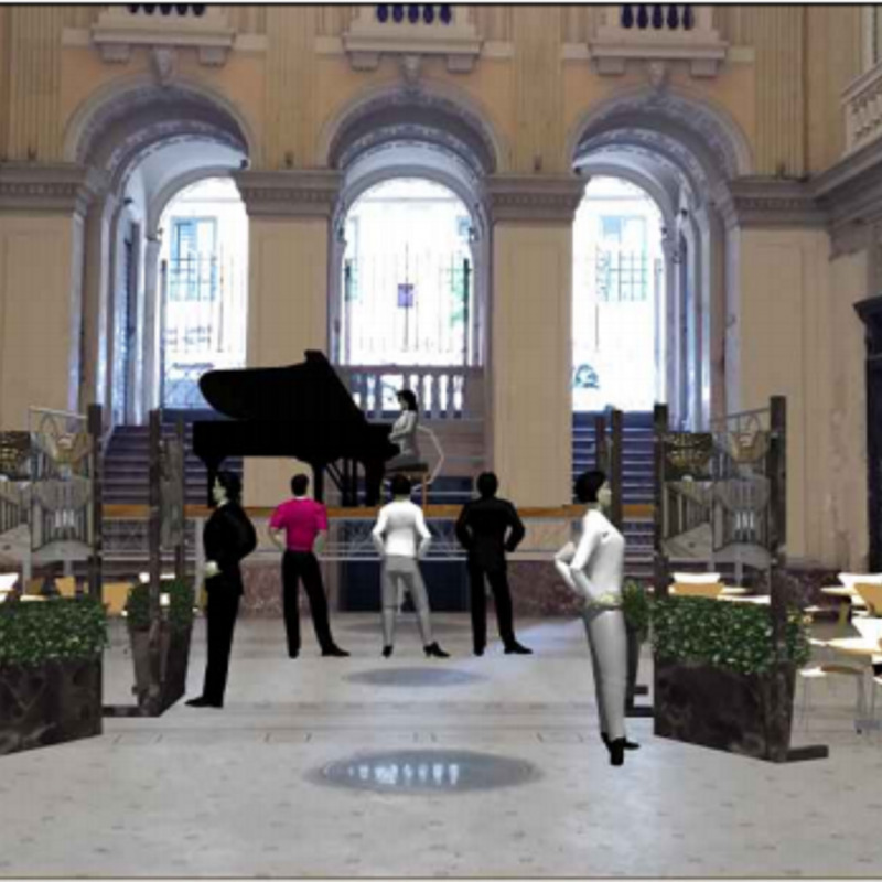 Il rendering della Galleria Vittorio Emanuele a Messina