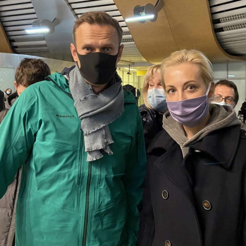 Alexei Navalny con la moglie Yulia