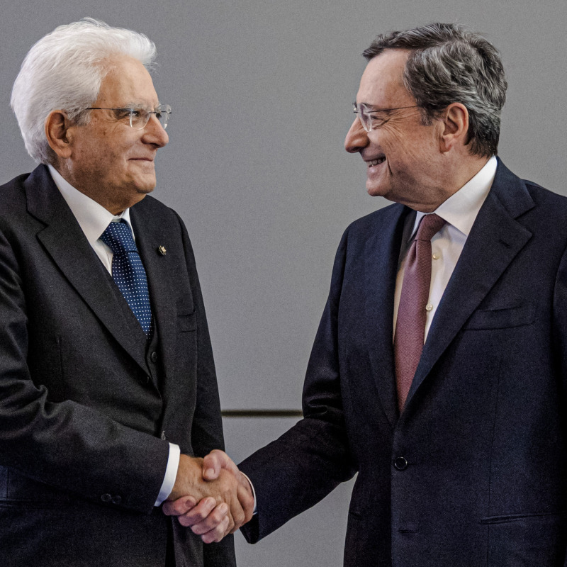 Sergio Mattarella e Mario Draghi in un'immagine d'archivio