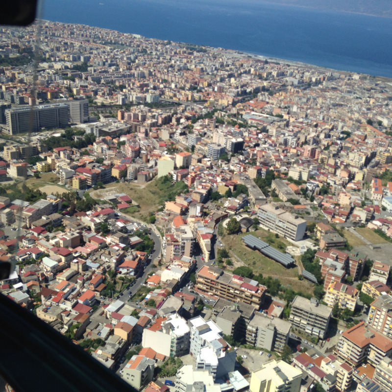 Una veduta aerea del centro di Reggio Calabria
