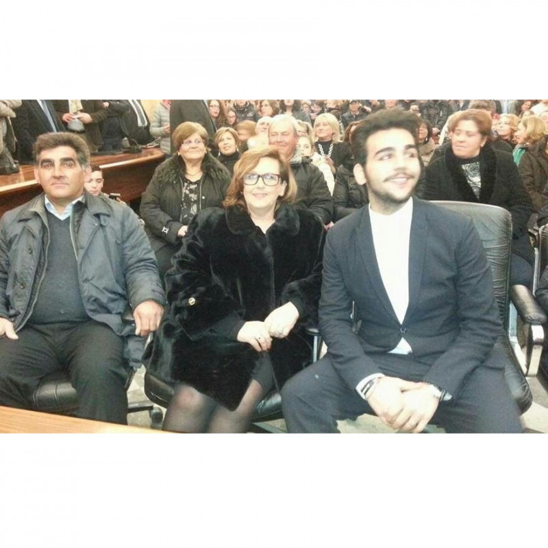 Ignazio Boschetto con il papà Vito e la mamma Caterina