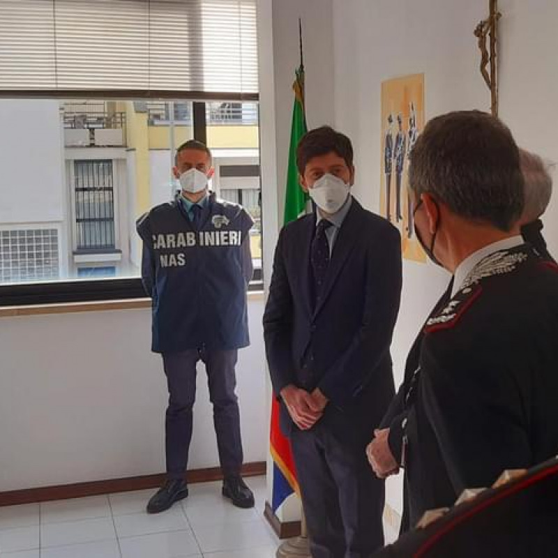 Il ministro della Salute stamattina in visita ai Carabinieri dei Nas di Latina