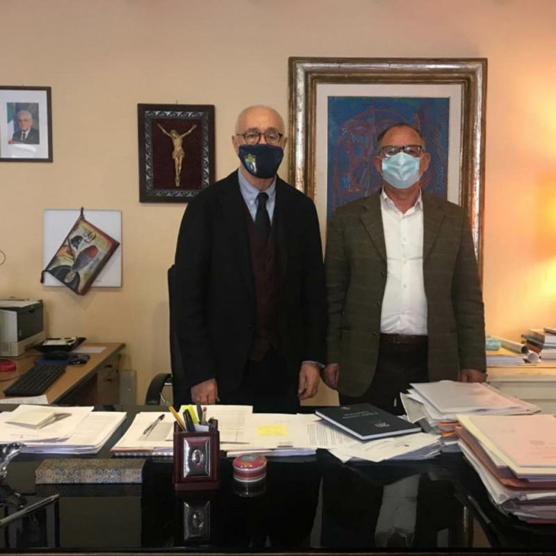 Mario Bolognari ed Orlando Russo, sindaci di Taormina e Castelmola