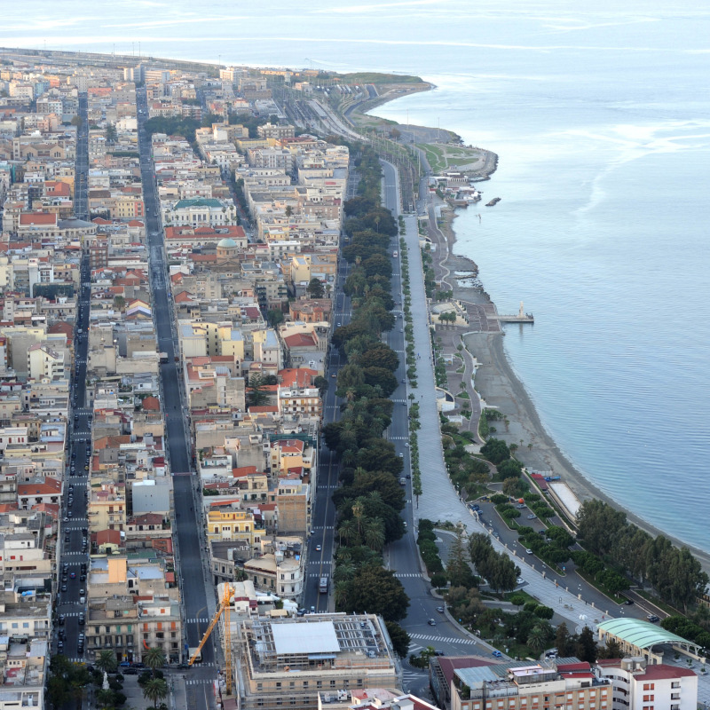 Una veduta aerea di Reggio Calabria