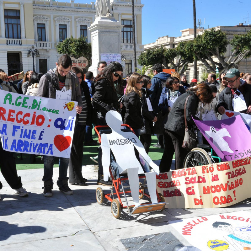 La protesta delle cooperative di Reggio