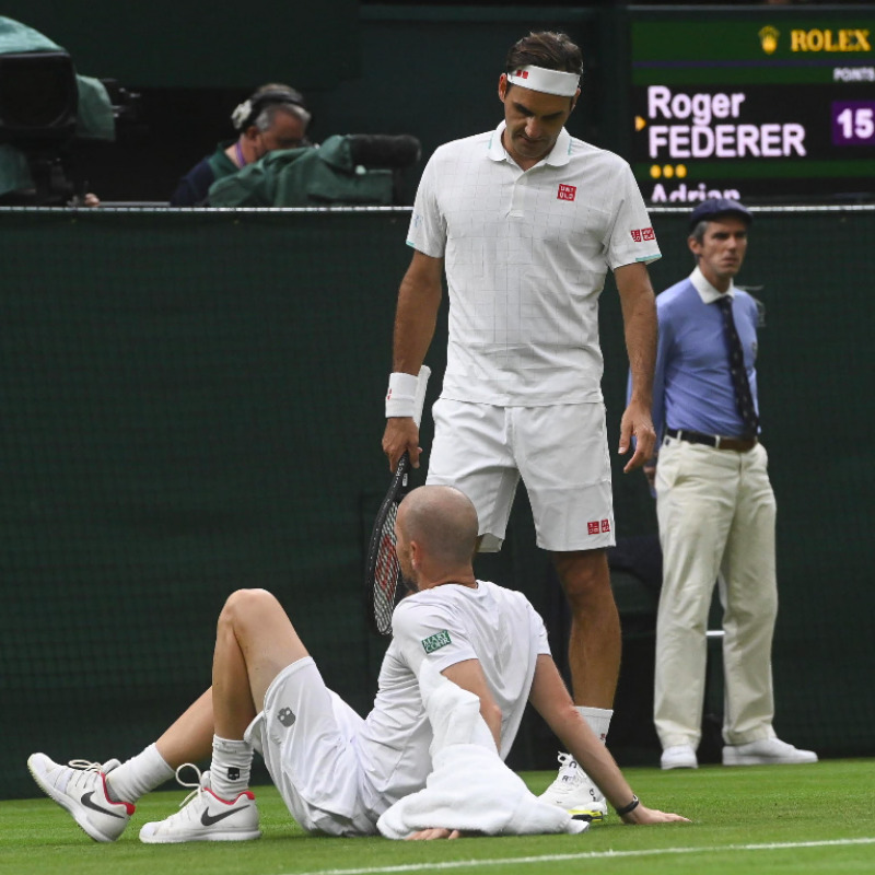 Federer si preoccupa per le condizioni di Mannarino