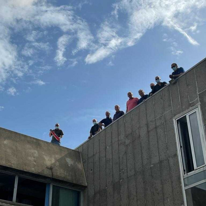 La protesta dei lavoratori del Corap a Crotone