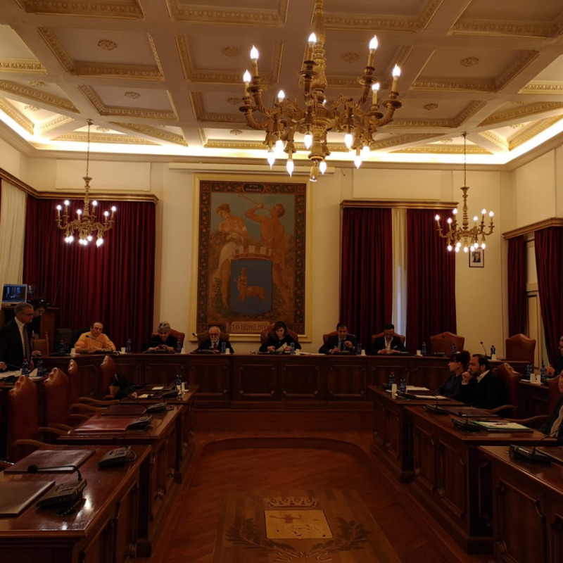 L’aula del consiglio comunale di Taormina