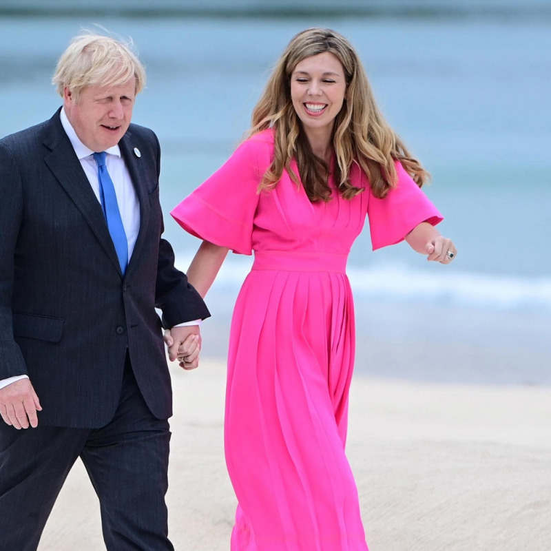 Boris Johnson con la moglie Carrie Symonds